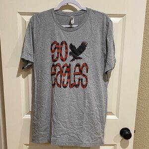 Bella Canvas Gray Tee  "Go Eagles" and Black Eagle